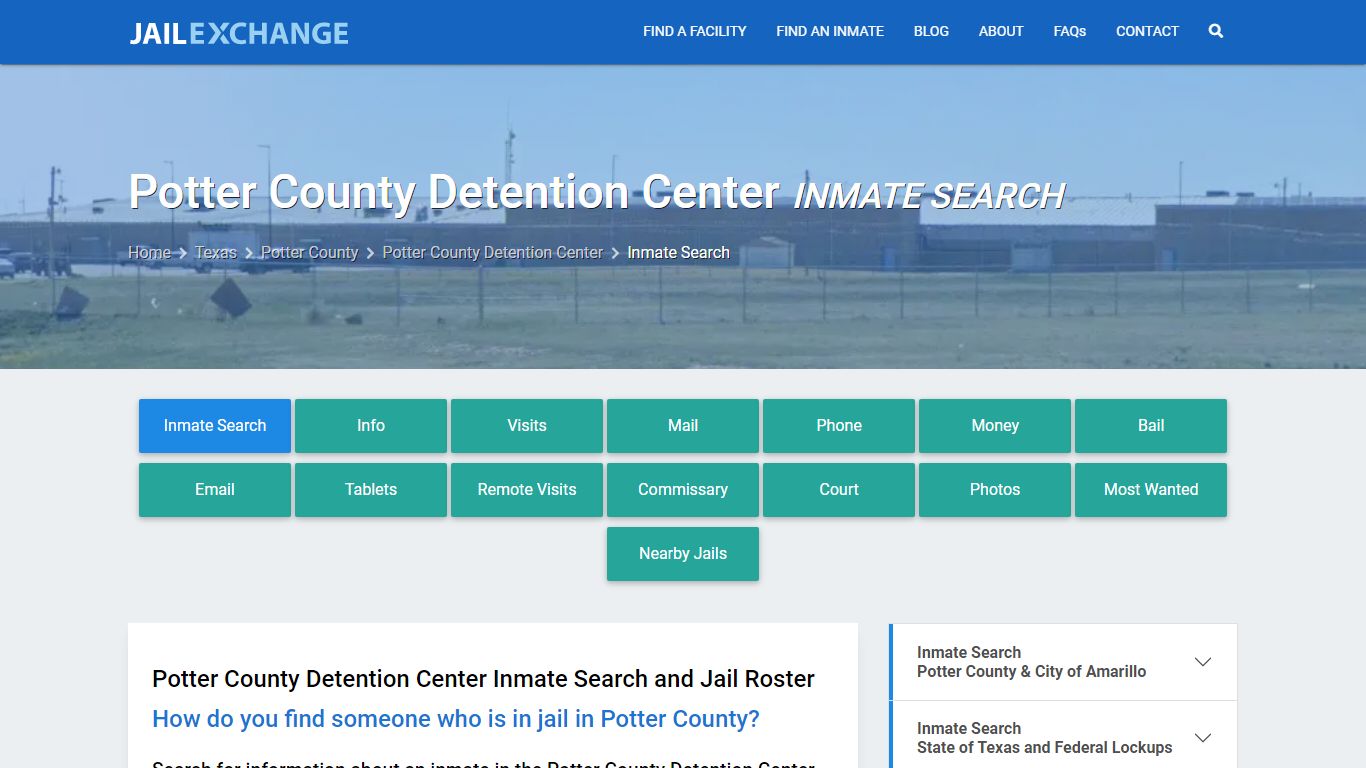 Potter County Detention Center Inmate Search - Jail Exchange